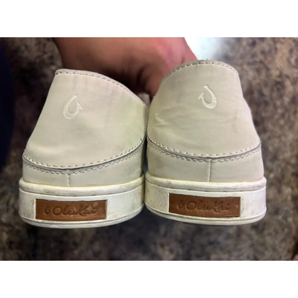 Olukai Pehuea Womens Mesh Slip On Sneakers Pale Grey 20271-2020 Size 9.5